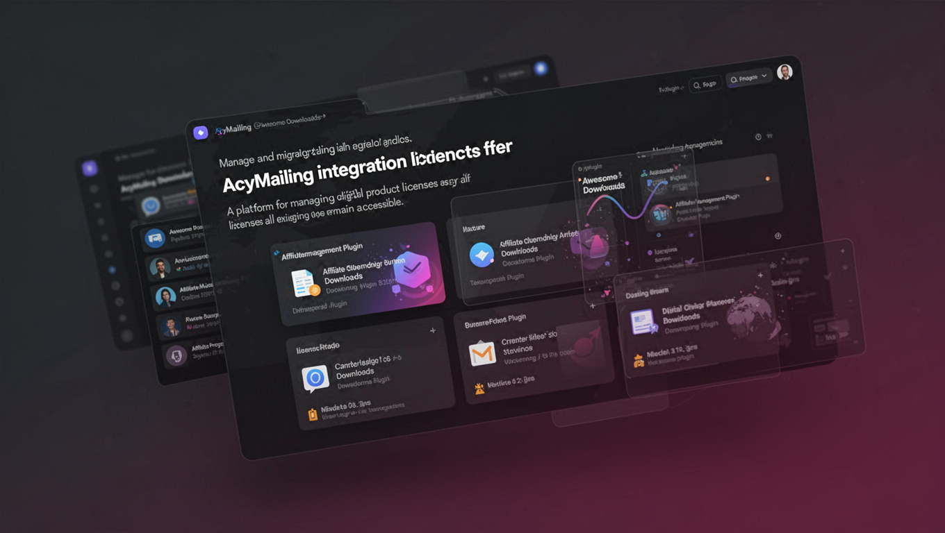 Preview of AcyMailing integration for Awesome Downloads