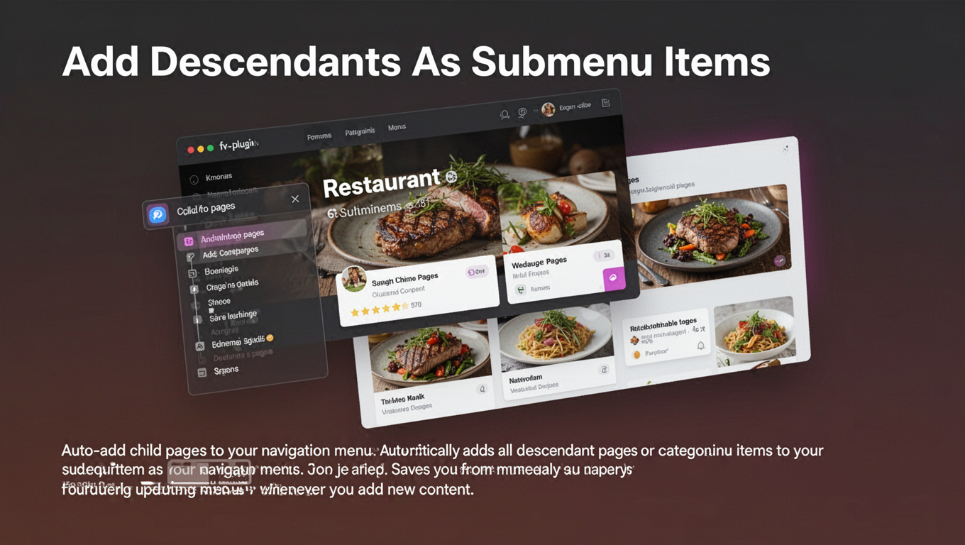 Preview of Add Descendants As Submenu Items