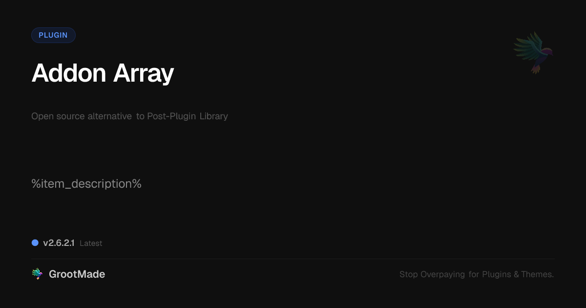 Preview of Addon Array
