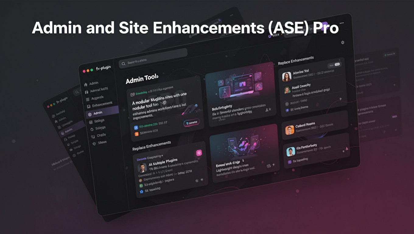 Preview of Admin and Site Enhancements (ASE) Pro