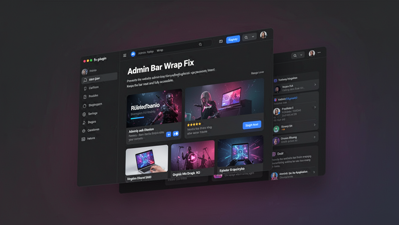 Preview of Admin Bar Wrap Fix