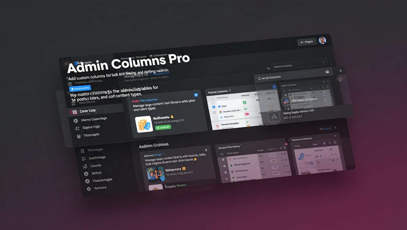 Preview of Admin Columns Pro