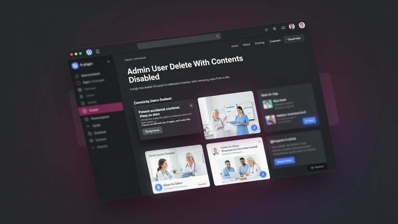 Preview of Admin User Delete With Contents Disabled