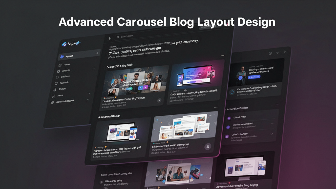 Preview of Advanced Carousel Blog Layout Design