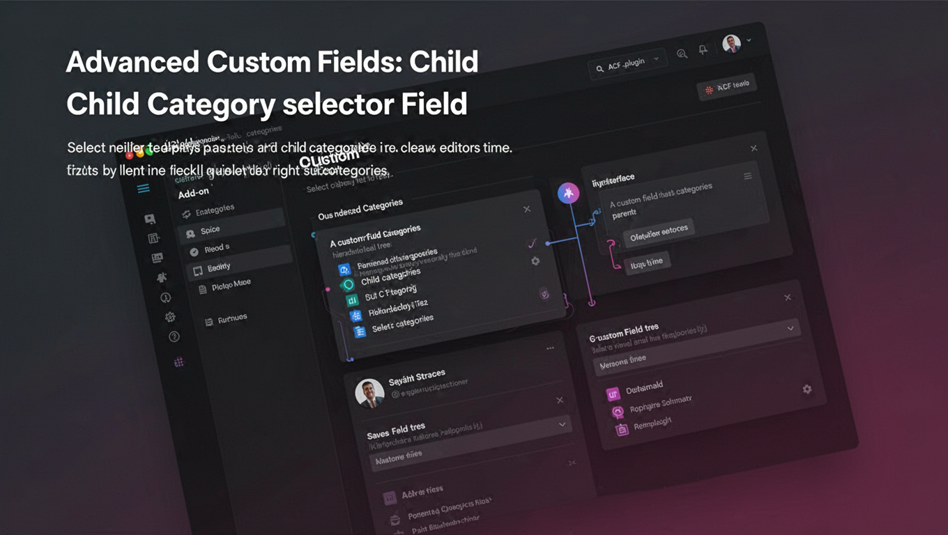 Preview of Advanced Custom Fields: Child Category selector Field