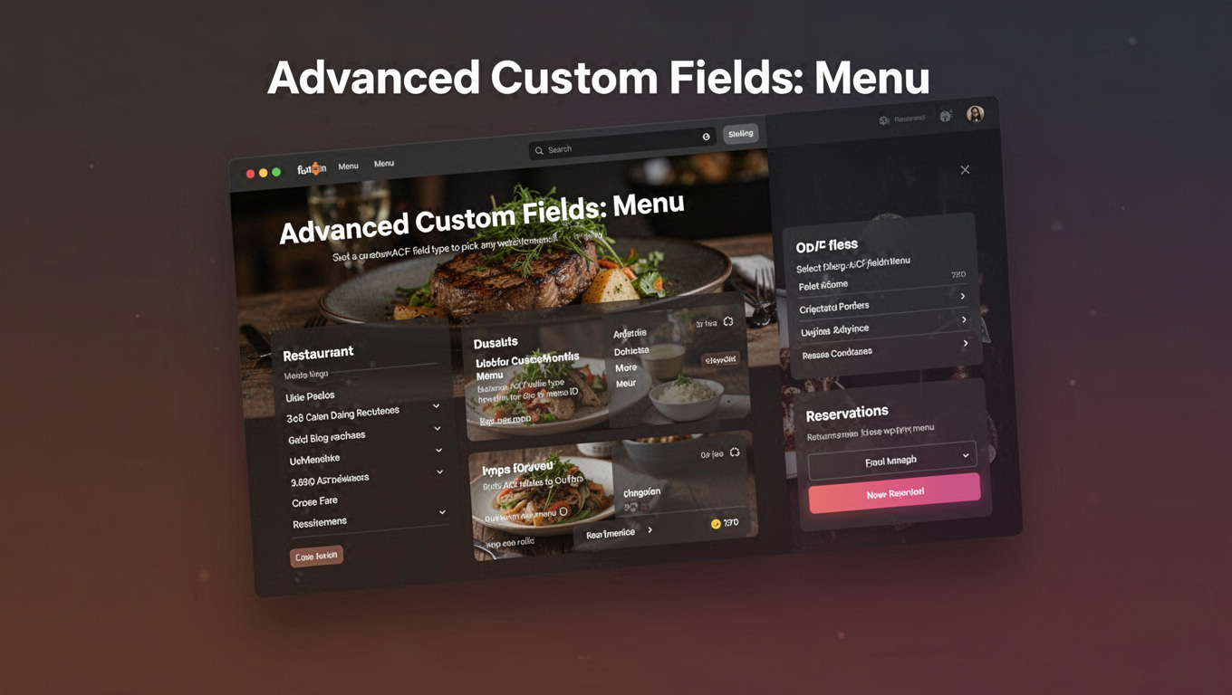 Preview of Advanced Custom Fields: Menu