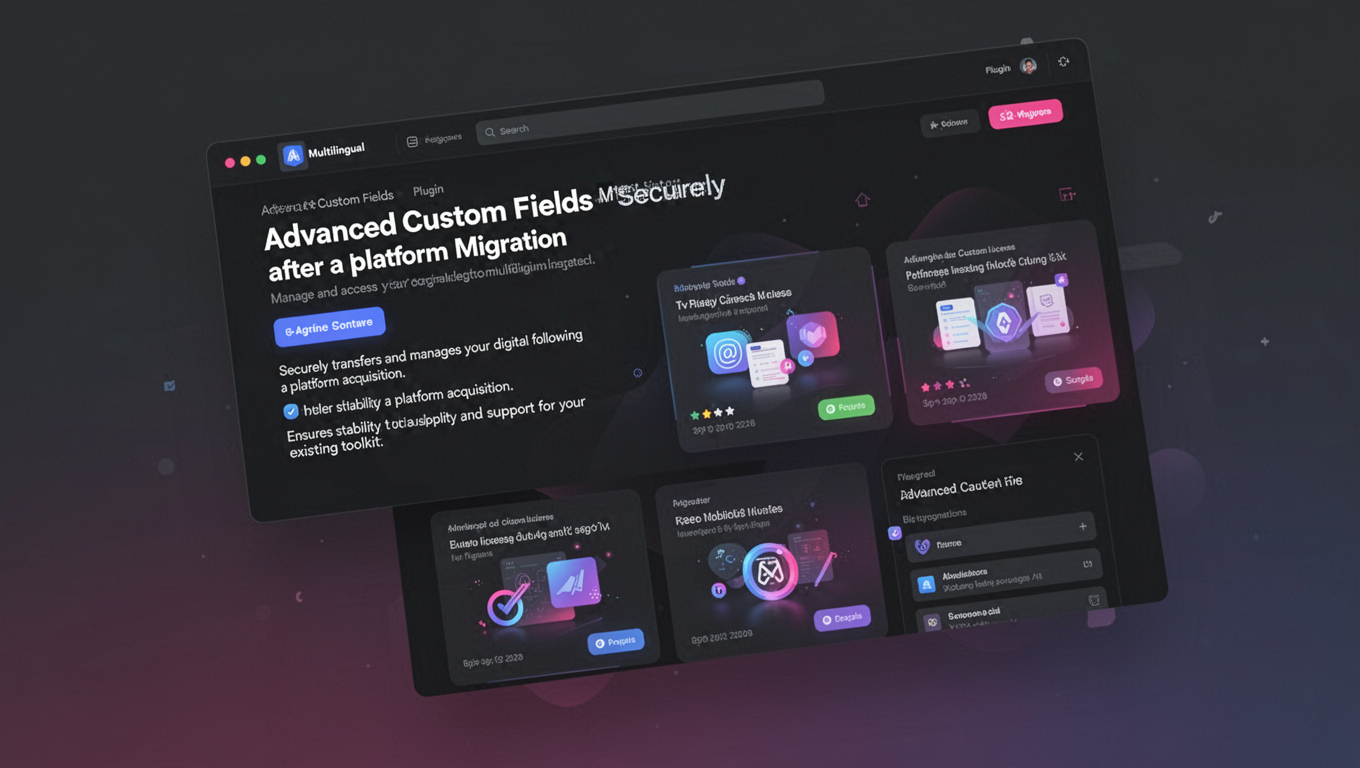 Preview of Advanced Custom Fields Multilingual