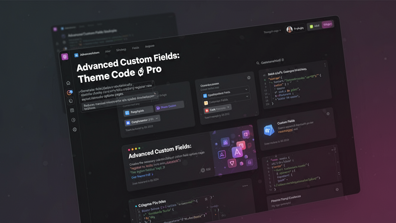 Preview of Advanced Custom Fields: Theme Code Pro