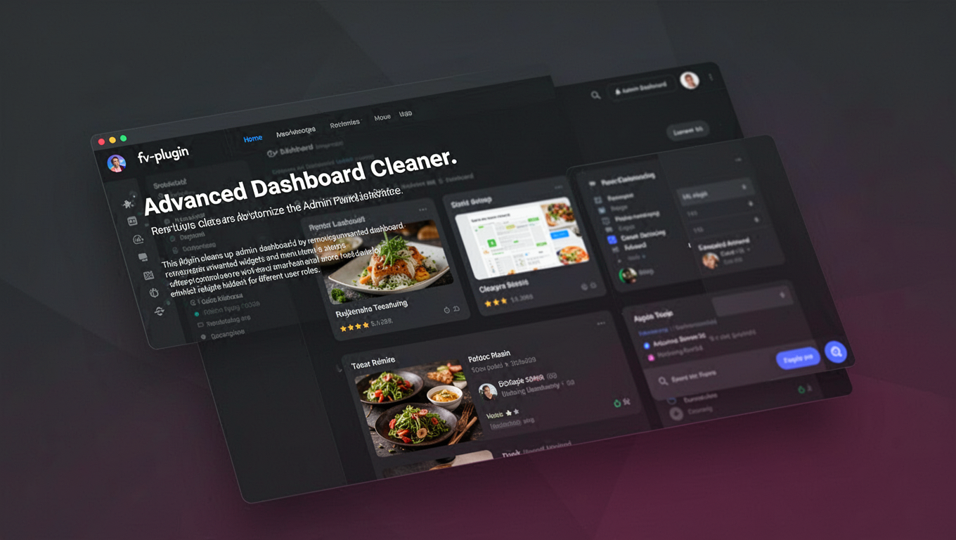 Preview of Advanced Dashboard Cleaner.