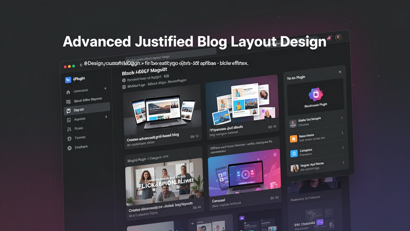 Preview of Advanced Justified Blog Layout Design