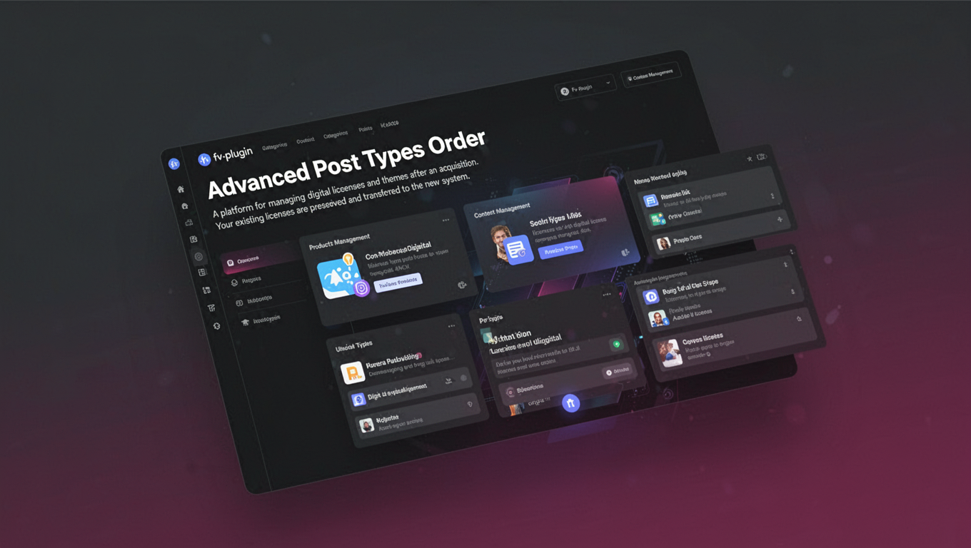 Preview of Advanced Post Types Order