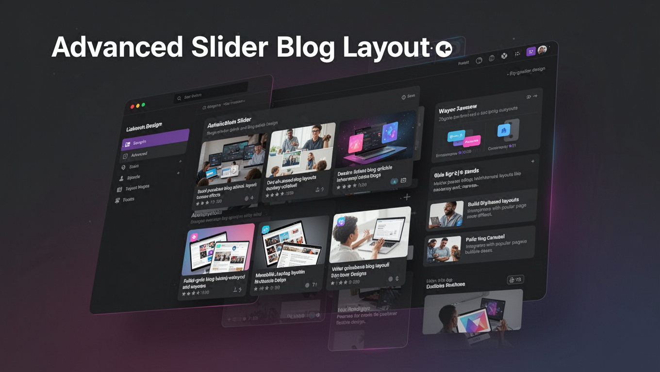 Preview of Advanced Slider Blog Layout Design