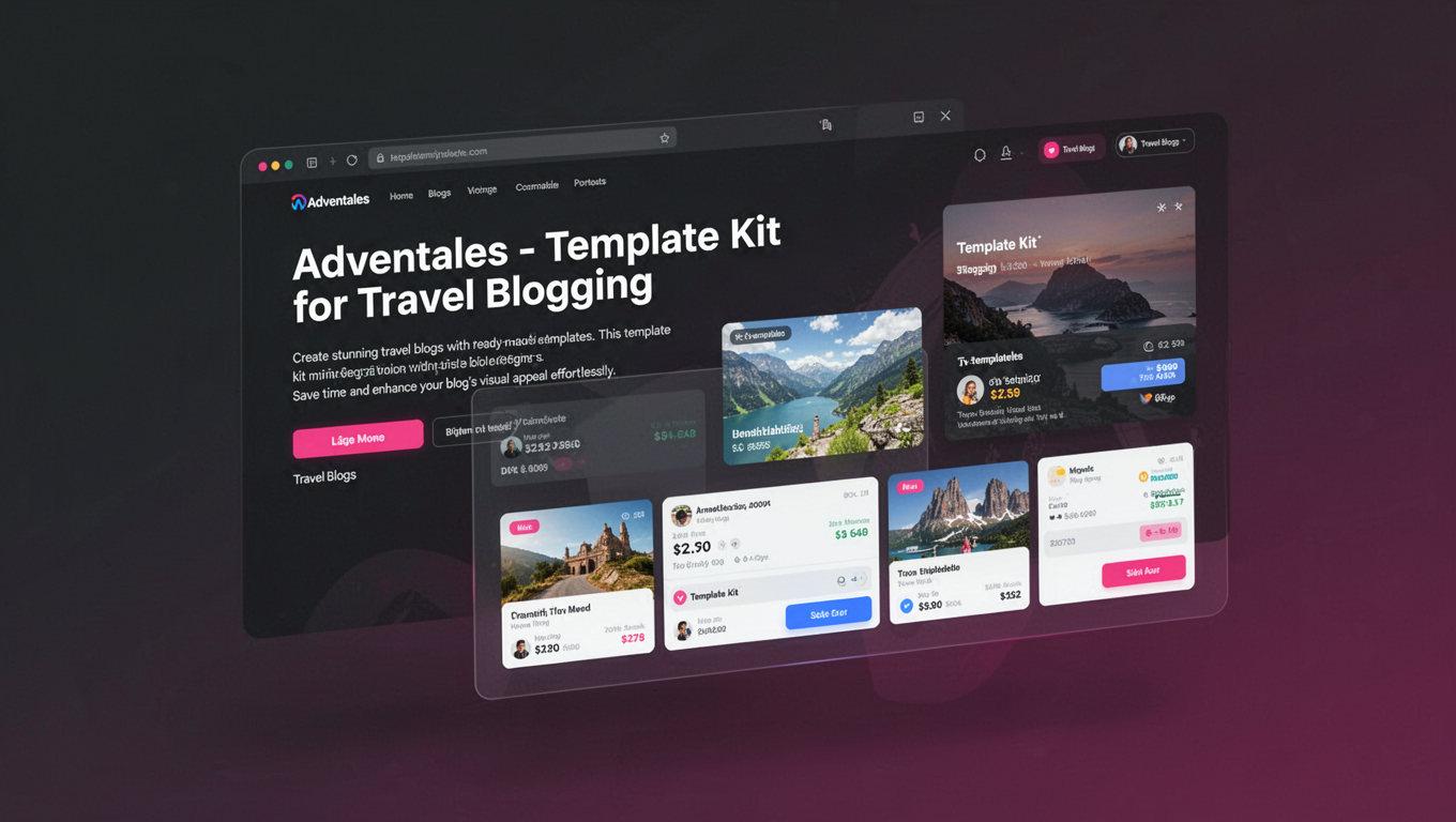 Preview of Adventales - Template Kit for Travel Blogging