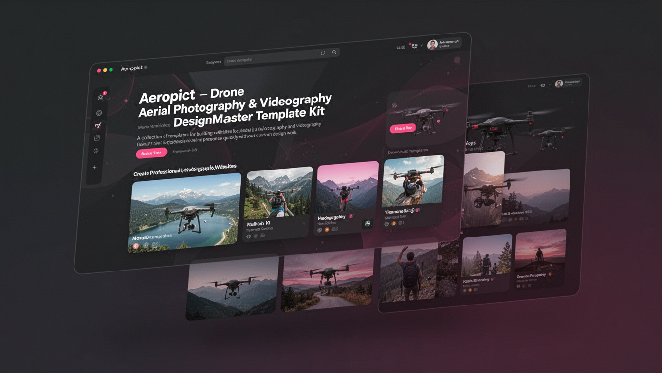 Preview of Aeropict – Drone Aerial Photography & Videography DesignMaster Template Kit