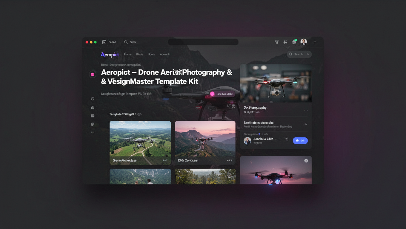 Preview of Aeropict – Drone Aerial Photography & Videography DesignMaster Template Kit