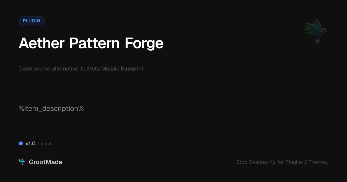 Preview of Aether Pattern Forge
