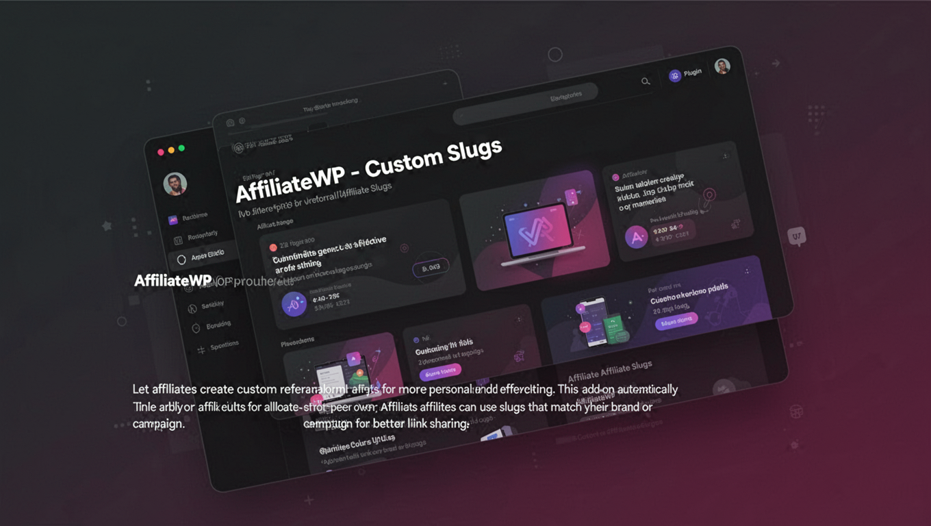 Preview of AffiliateWP - Custom Affiliate Slugs