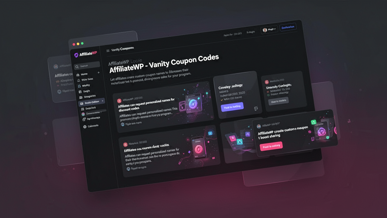 Preview of AffiliateWP - Vanity Coupon Codes