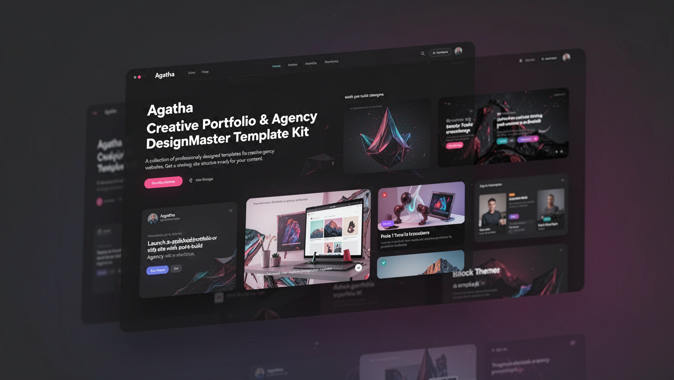 Preview of Agatha - Creative Portfolio & Agency DesignMaster Template Kit