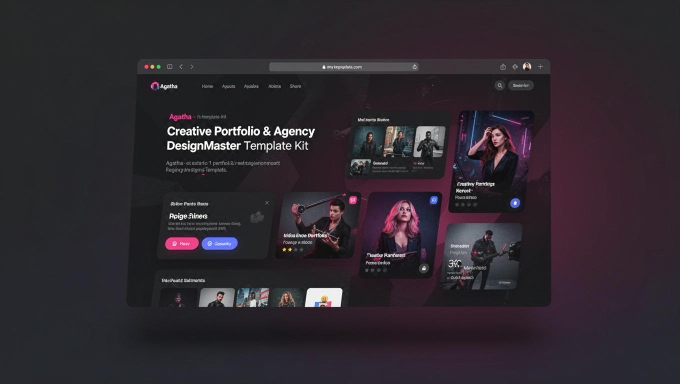 Preview of Agatha - Creative Portfolio & Agency DesignMaster Template Kit