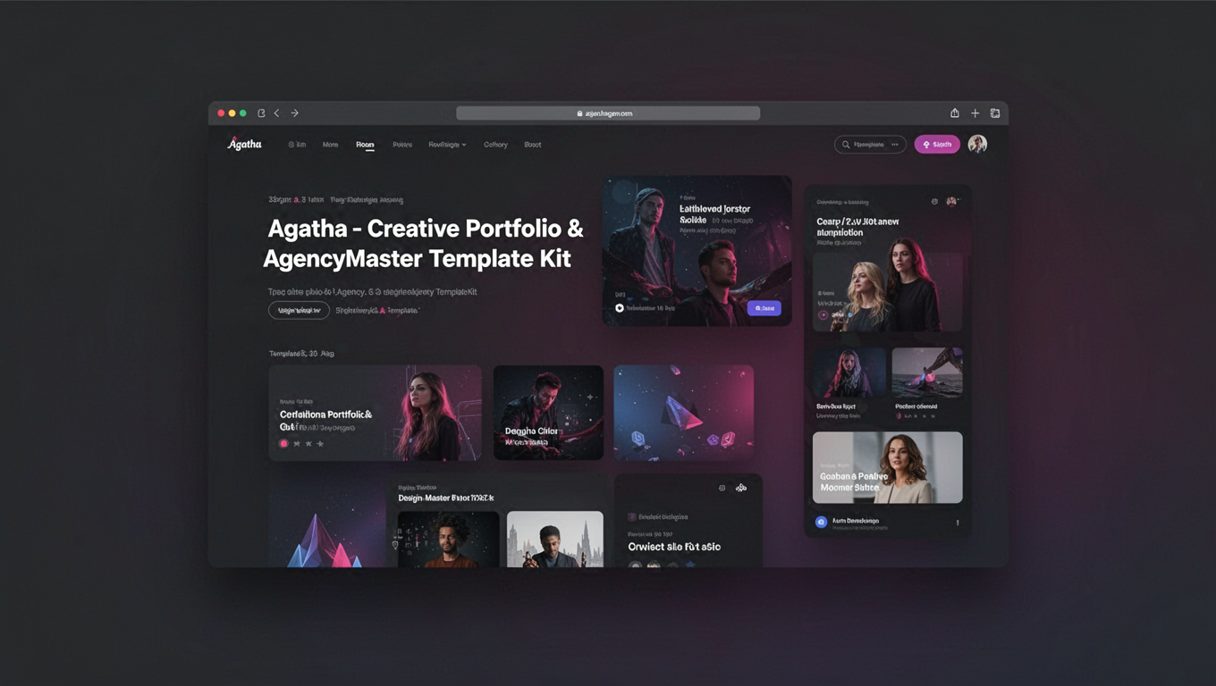 Preview of Agatha - Creative Portfolio & Agency DesignMaster Template Kit