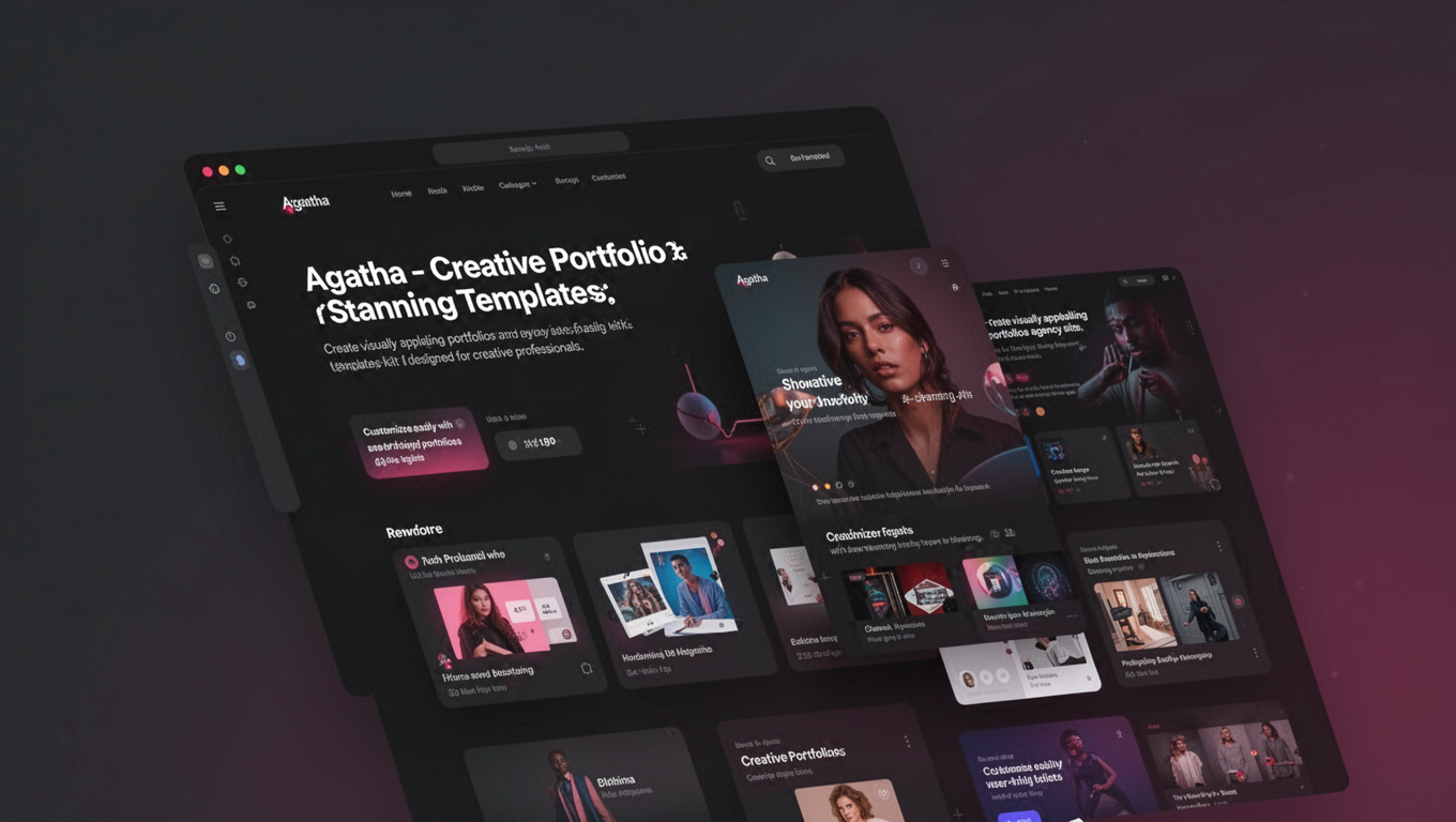 Preview of Agatha - Creative Portfolio & Agency Elementor Template Kit