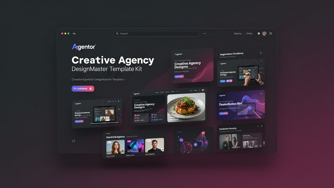 Preview of Agentor - Creative Agency DesignMaster Template Kit