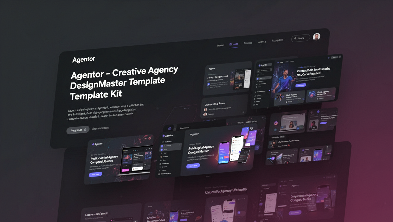 Preview of Agentor - Creative Agency DesignMaster Template Kit