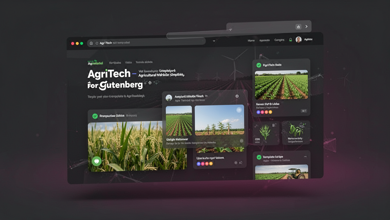 Preview of AgriTech - Agricultural Website Template For Gutenberg