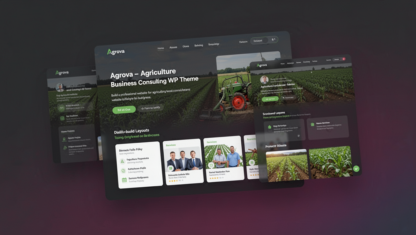 Preview of Agrova – Agriculture Business Consulting WP Theme