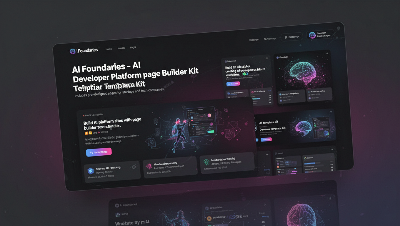 Preview of AI Foundaries - AI Developer Platform Elementor Template Kit