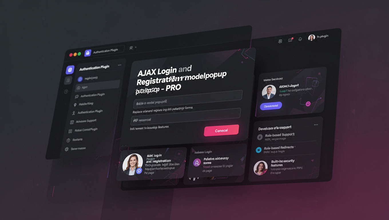 Preview of AJAX Login and Registration modal popup - PRO