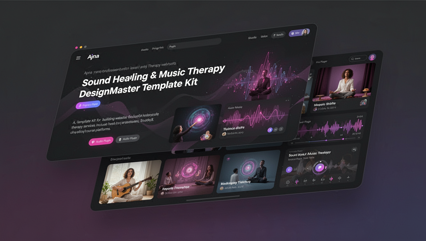 Preview of Ajna - Sound Healing & Music Therapy DesignMaster Template Kit