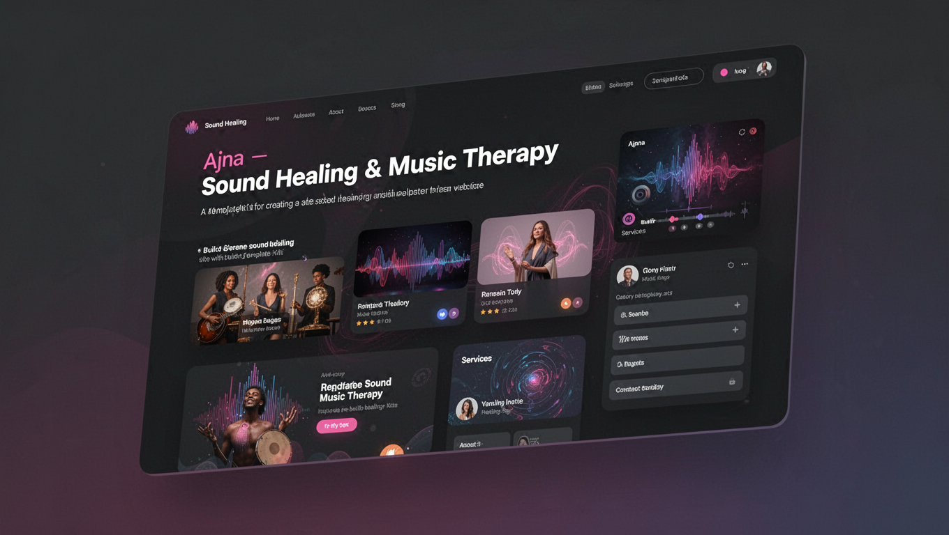 Preview of Ajna - Sound Healing & Music Therapy Elementor Template Kit