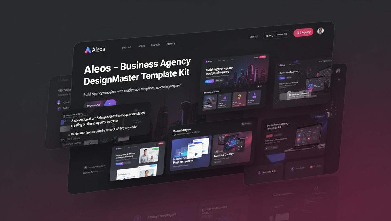 Preview of Aleos - Business Agency DesignMaster Template Kit