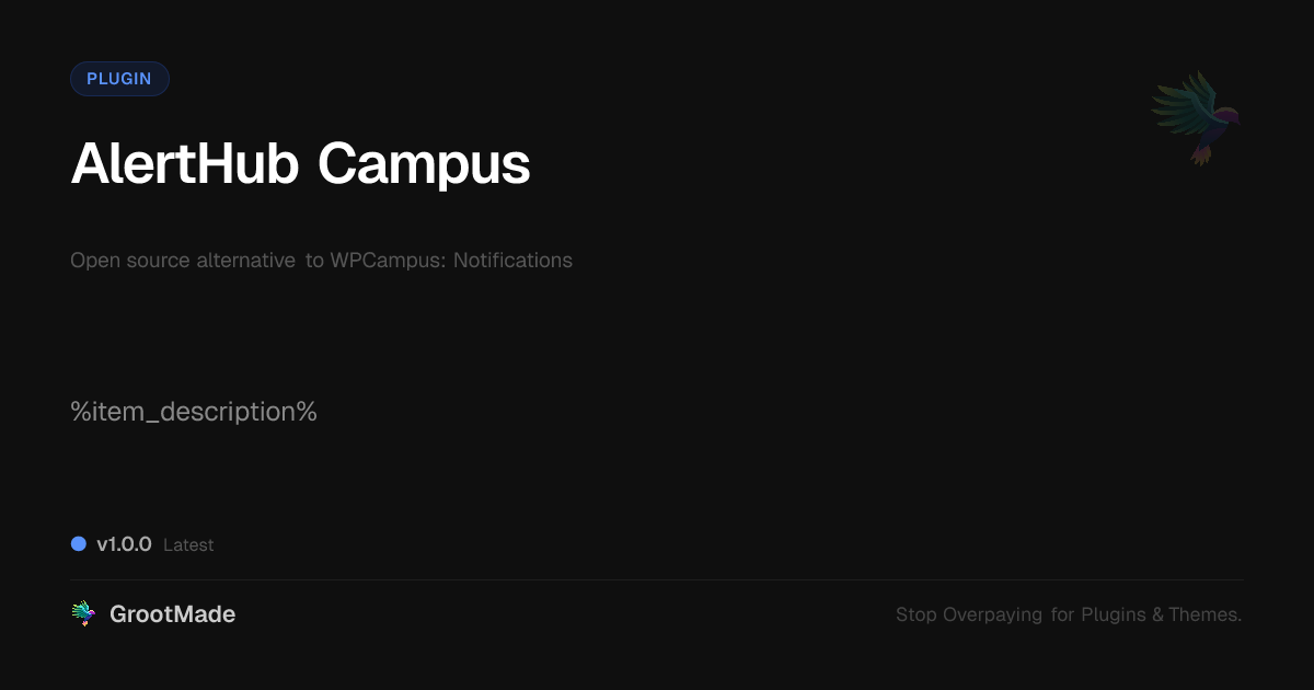 Preview of AlertHub Campus