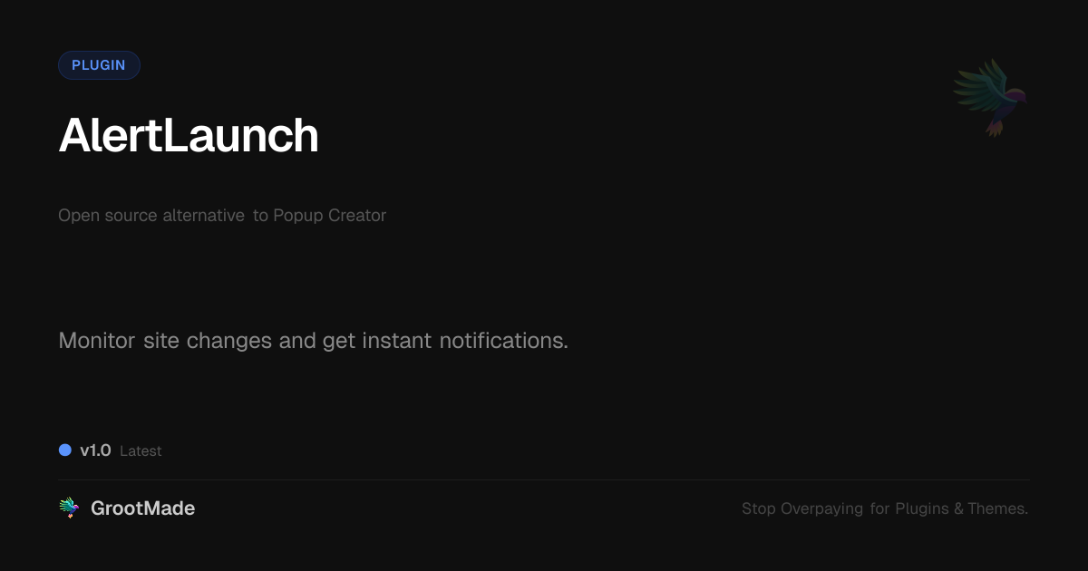 Preview of AlertLaunch