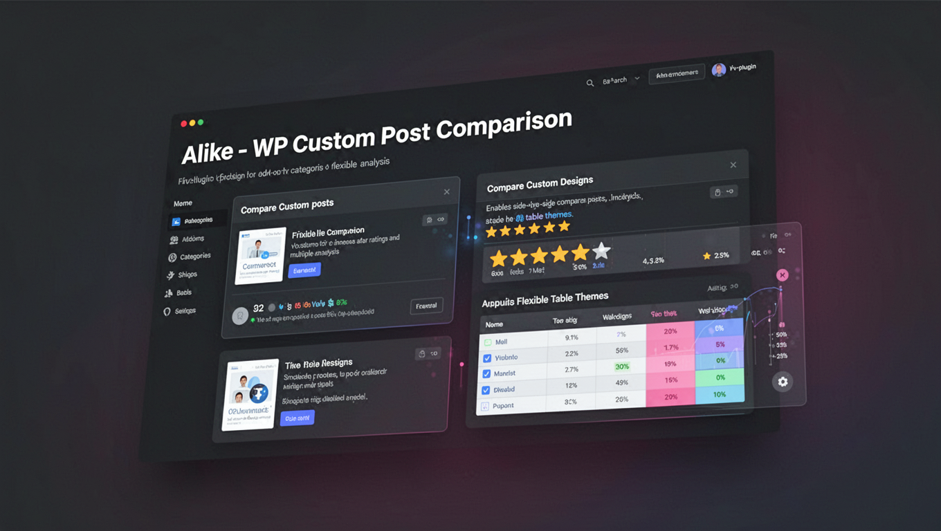 Preview of Alike - WP Custom Post Comparison
