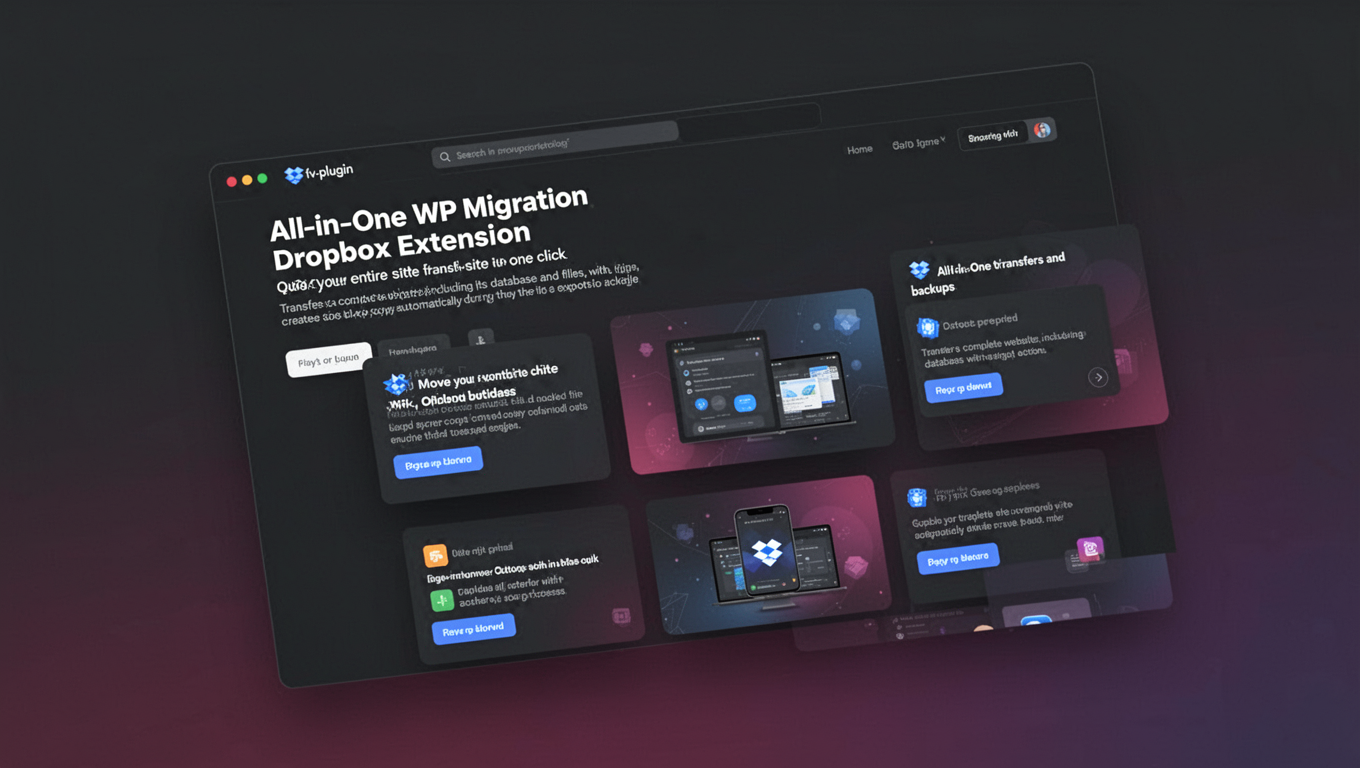 Preview of All-in-One WP Migration Dropbox Extension