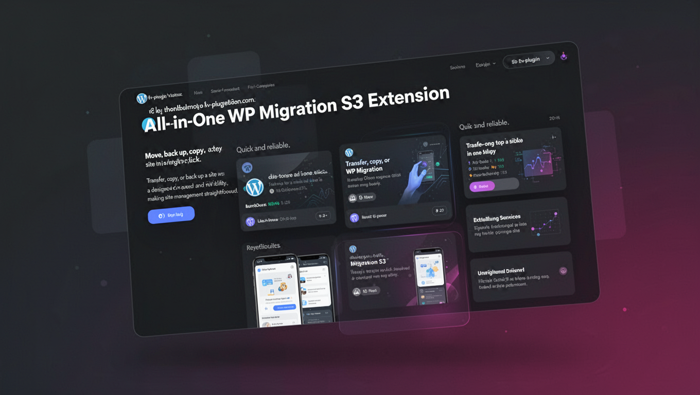 Preview of All-in-One WP Migration S3 Extension