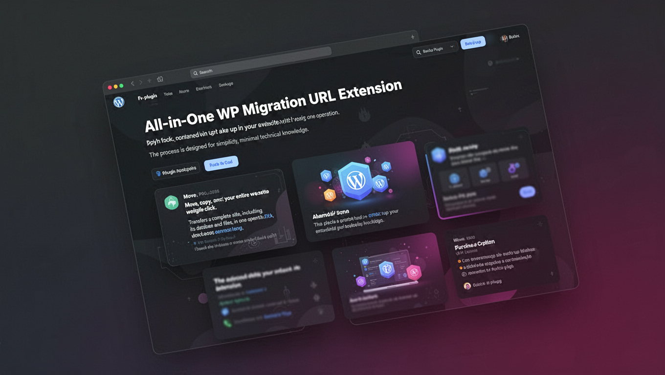 Preview of All-in-One WP Migration URL Extension