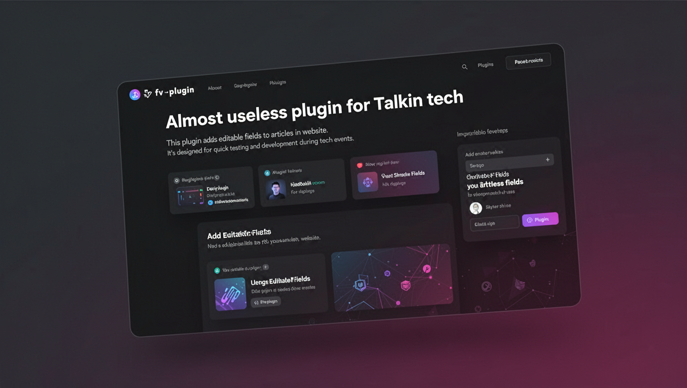 Preview of Almost useless plugin for Talkin tech