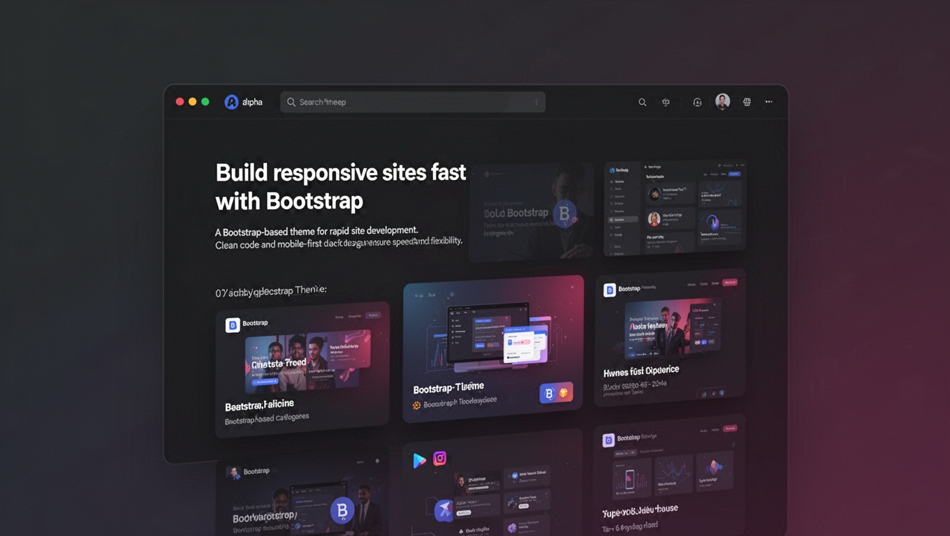 Preview of Alpha Bootstrap Theme
