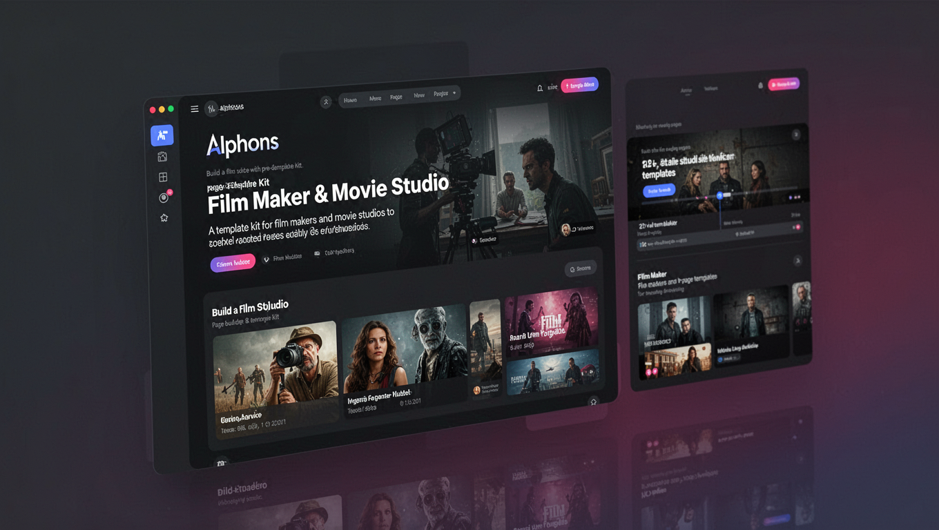 Preview of Alphons - Film Maker & Movie Studio Elementor Template Kit