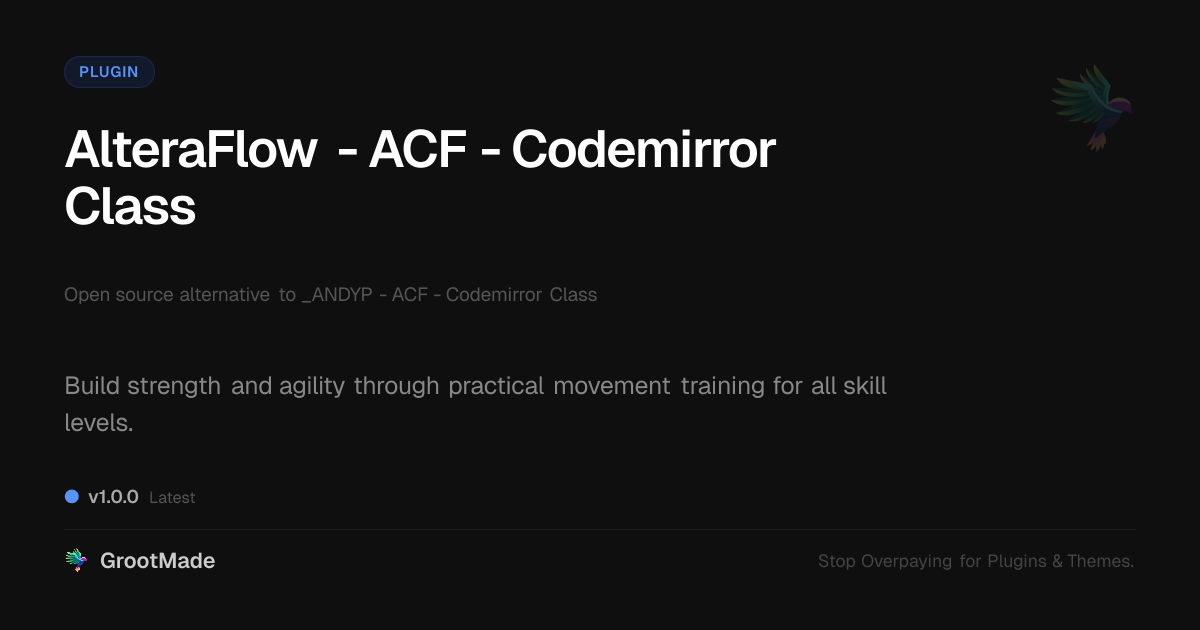 Preview of AlteraFlow - ACF - Codemirror Class