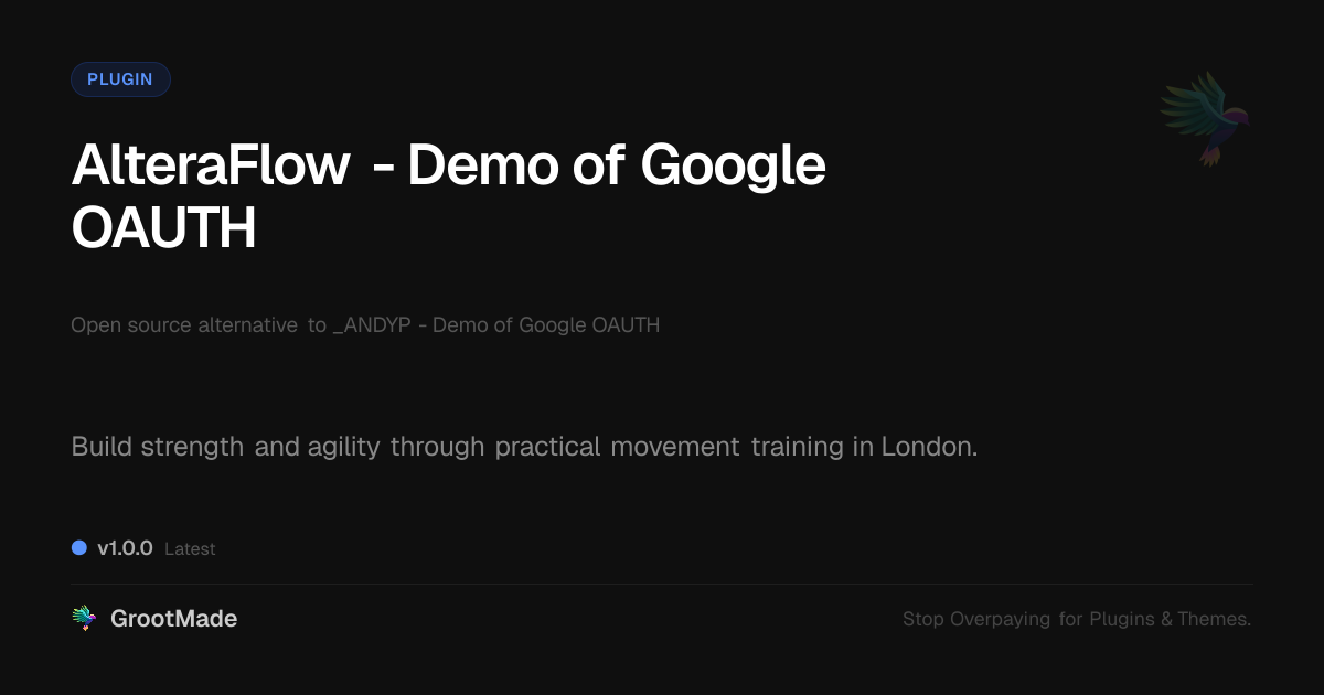 Preview of AlteraFlow - Demo of Google OAUTH