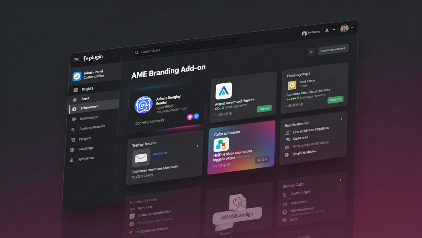 Preview of AME Branding Add-on