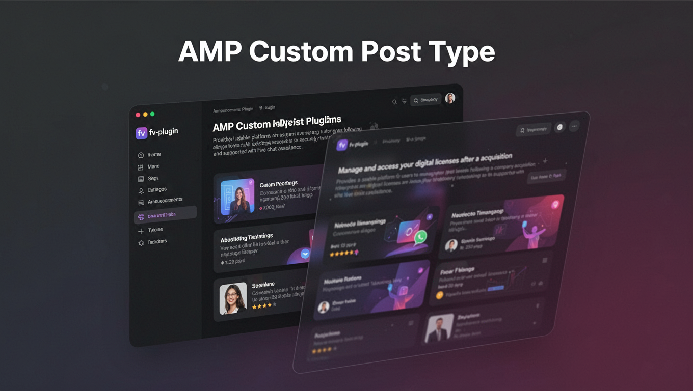 Preview of AMP Custom Post Type