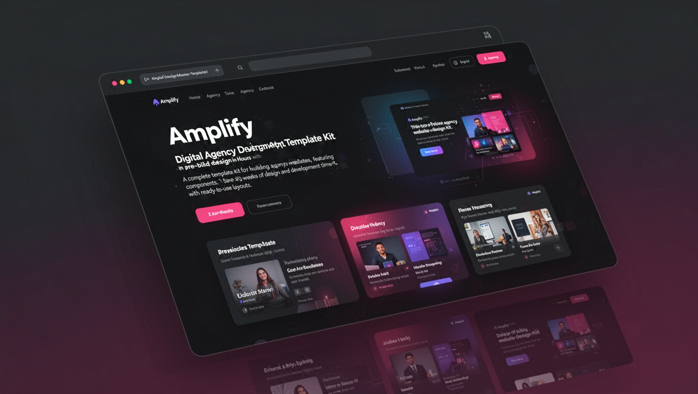 Preview of Amplify - Digital Agency DesignMaster Template Kit