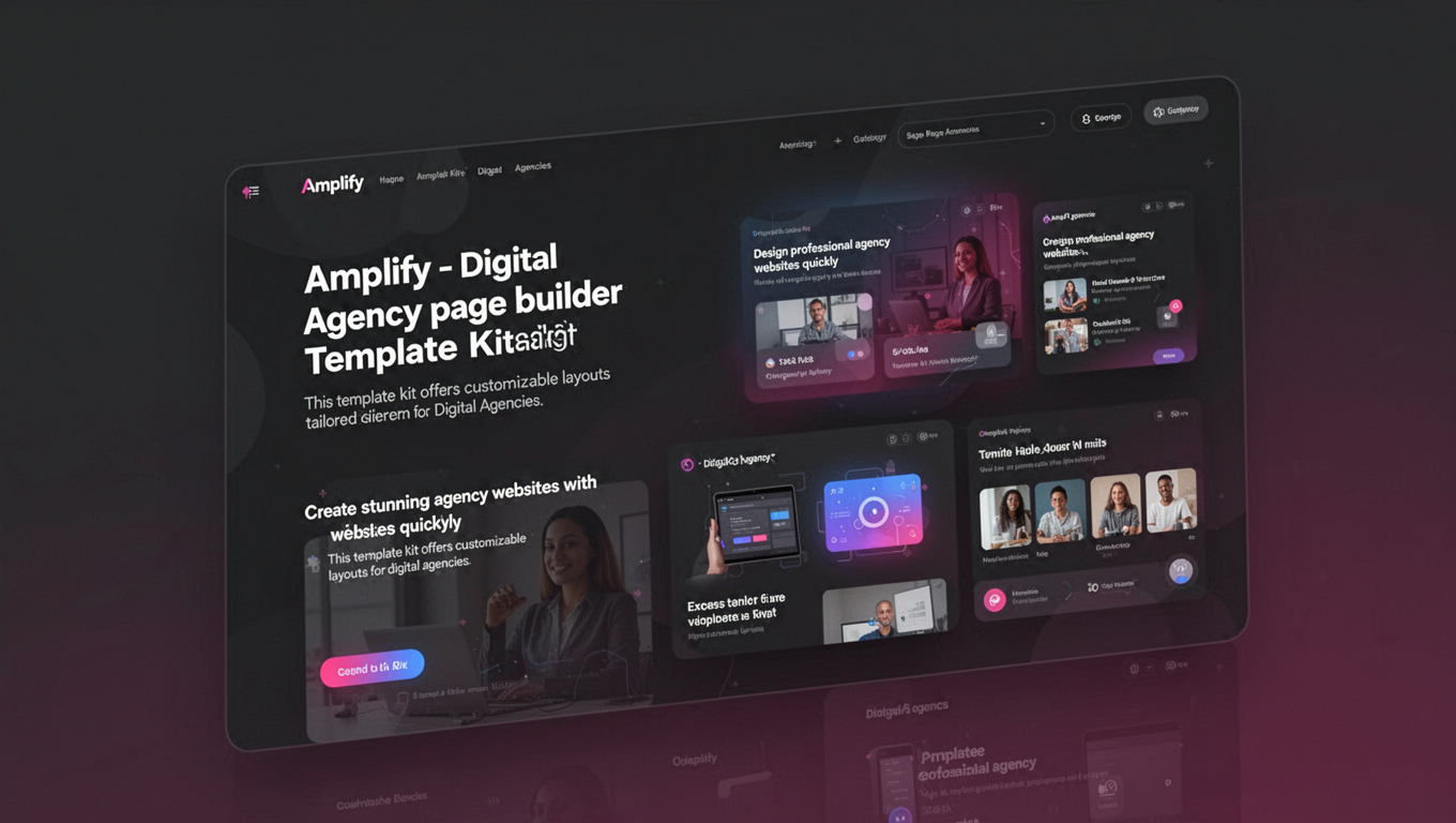 Preview of Amplify - Digital Agency Elementor Template Kit